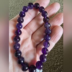 8mm Amethyst And Purple Mica Bracelet ON SALE 🔥